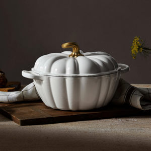 Le Creuset White Cast Iron Pumpkin Casserole 24cm